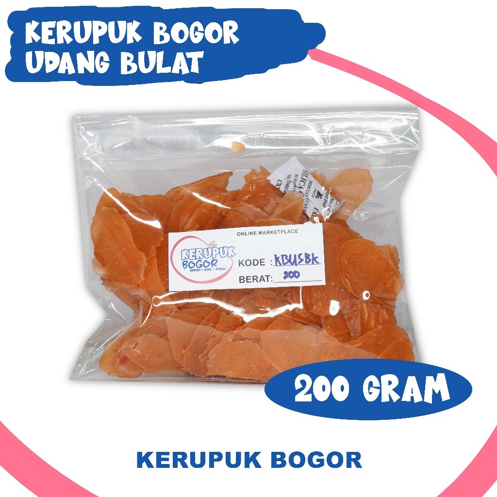 

Kerupuk Udang Mentah - Udang Bulat 200 gram
