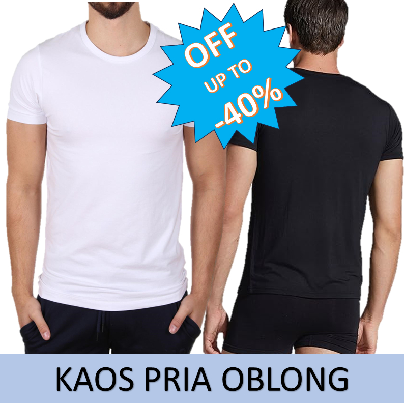 KAOS pendek / KAOS PRIA HITAM / Dalaman PRIA