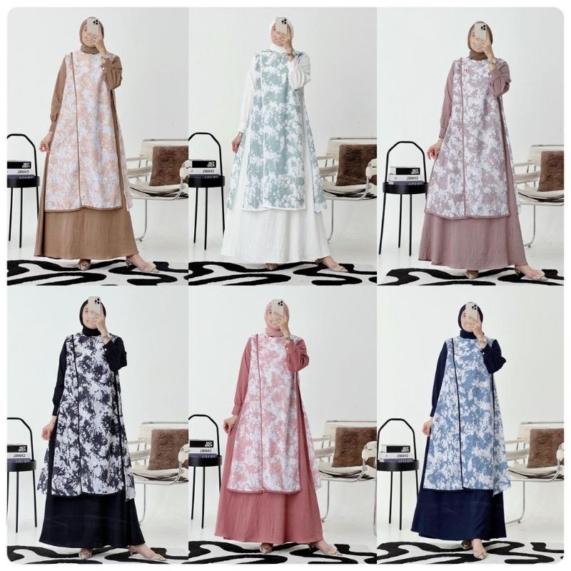 Ready QINAAN Dress Gagil by Ova Gamis Muslim Original