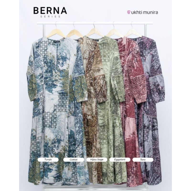 Gamis Berna Ukhti Munira Bahan Premium