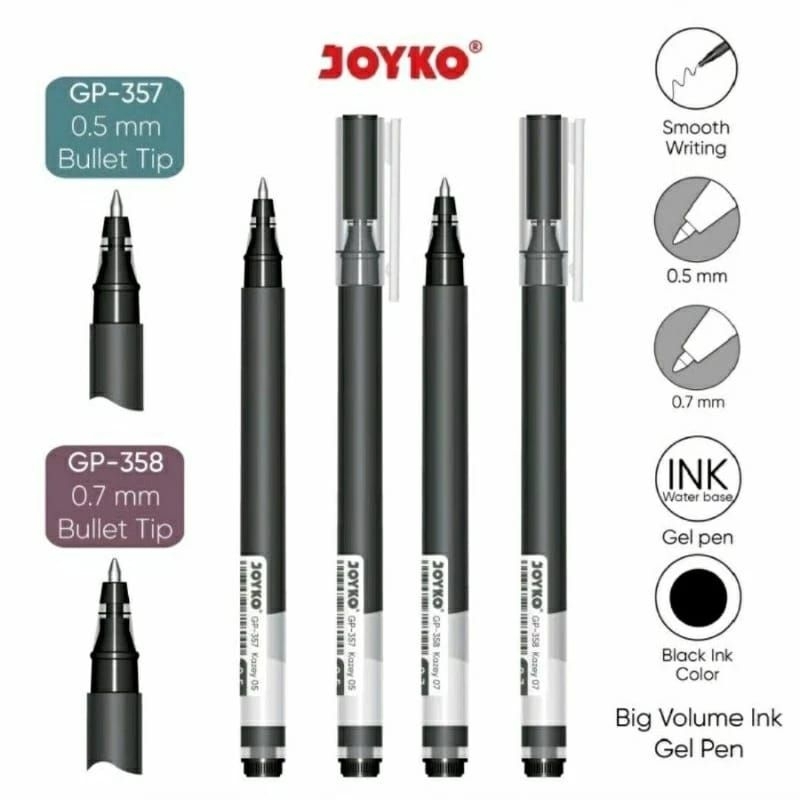 

Pulpen Gel Joyko GP-358 Kazey 0,7mm (isi 12 pcs)