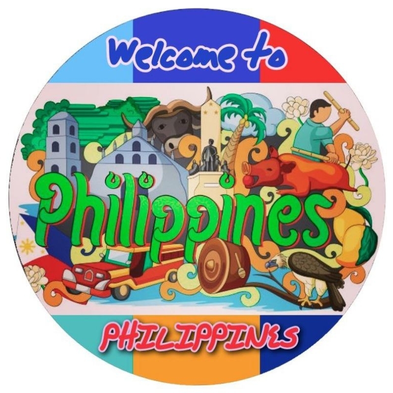 magnet bulat 6cm souvenir philippines filipina