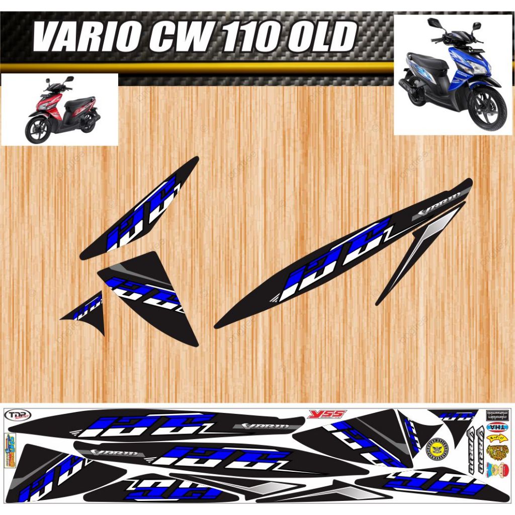 STRIPING MOTOR DECAL CUSTOM HONDA VARIO 110 OLD KARBU LAMA VARIAN STICKER SEMUA VARIASI TERBARU
