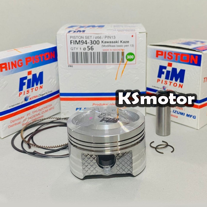 PISTON SEHER SET KAZE 53 53,5 54 54,5 55 56 PIN PEN 13 FIM IZUMI
