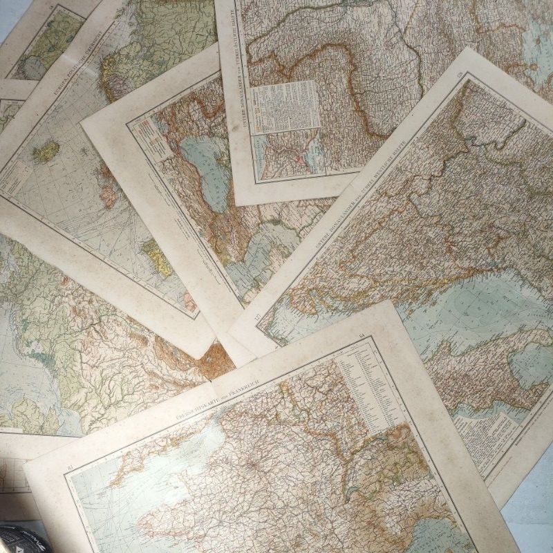 Peta Kuno 1912 / Peta Bunua Asia Asia Afrika / Peta Masa Perang Dunia I / Peta Sejarah Dunia // Maps