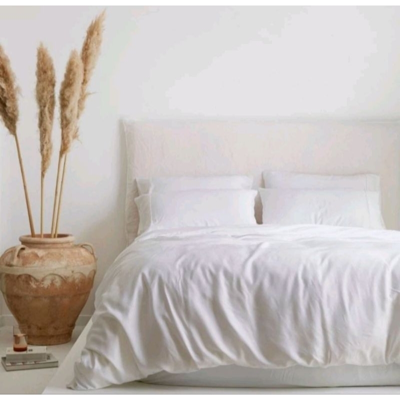 Bedcover & Sprei Set Premium Polos Putih