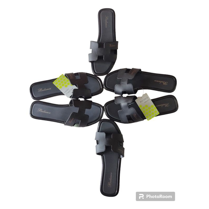 Sandal Selop Terlaris Wanita Warna Hitam/Sandal Selop santai hitam BLNC 1838