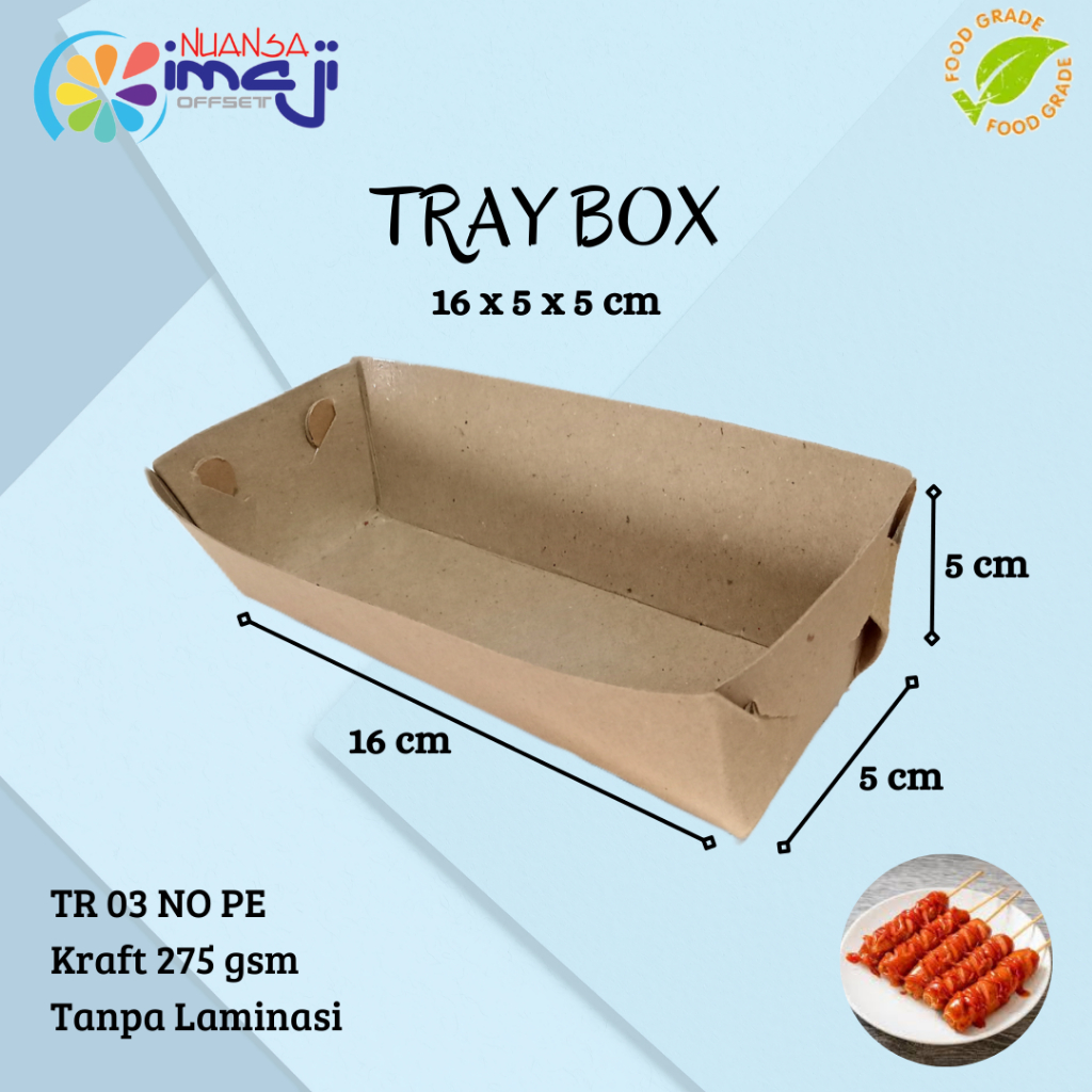 

Tray Box TR 03 Uk. 16x5x5 cm, Tanpa Laminasi