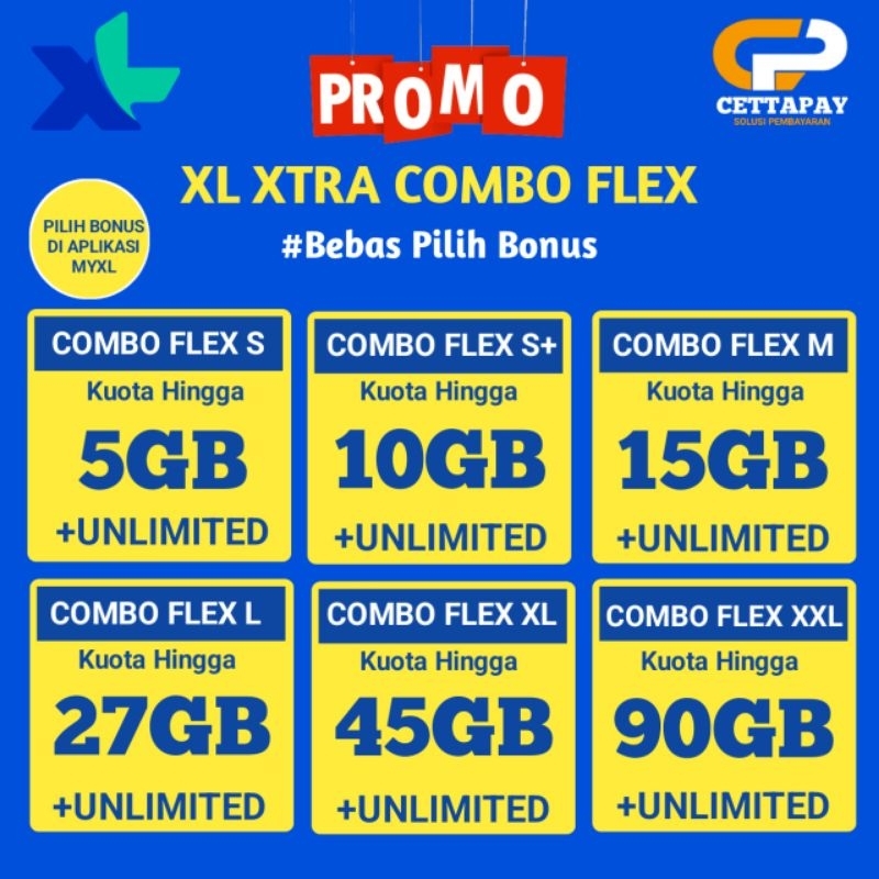 TERMURAH PAKET DATA XL XTRA COMBO FLEX, DATA MINI