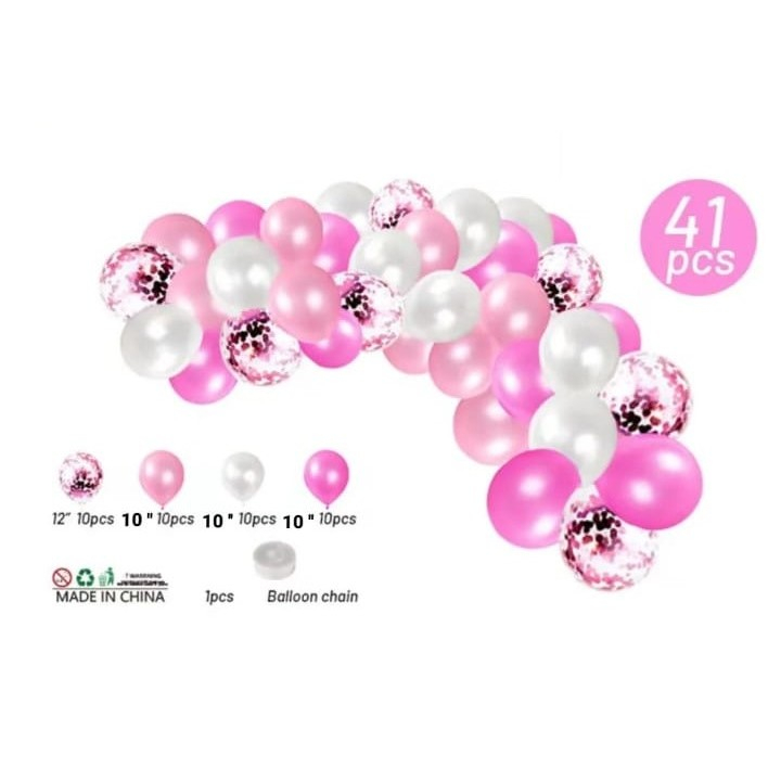 Paket Dekorasi Garland simple 41 Pcs untuk Dekorasi Ulang Tahun / Acara Pernikahan / Lainnya