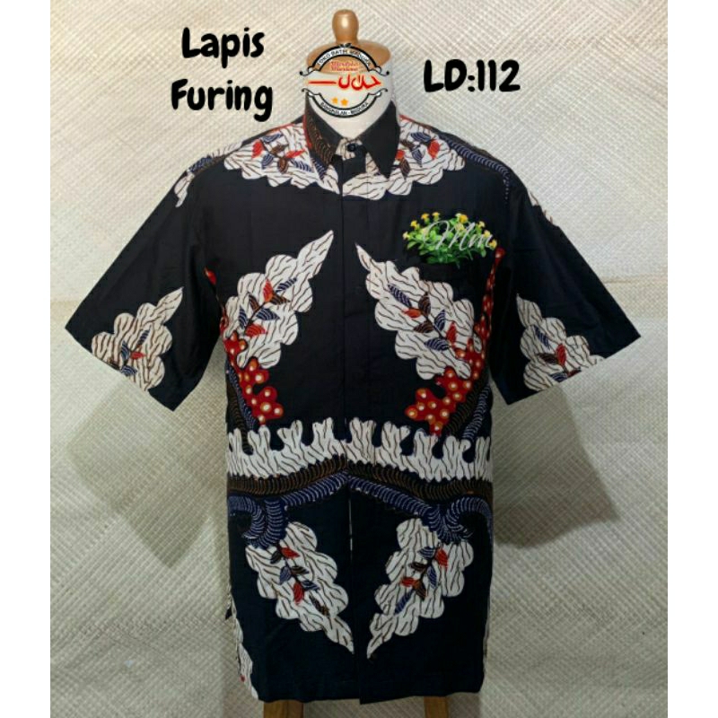 BAJU HEM KEMEJA PRIA BATIK TULIS  MADURA LAPIS FURING