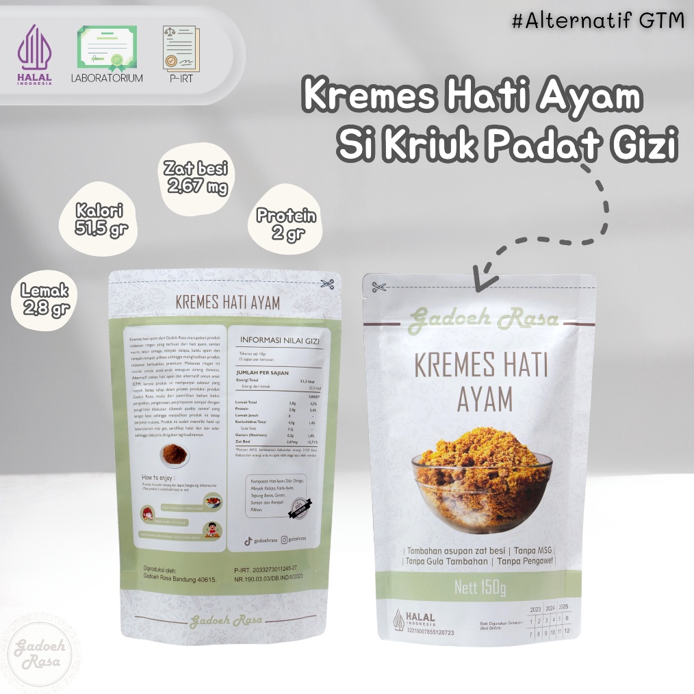 

ART R48H Kremes Hati Ayam Premium Kemasan Refill Pouch