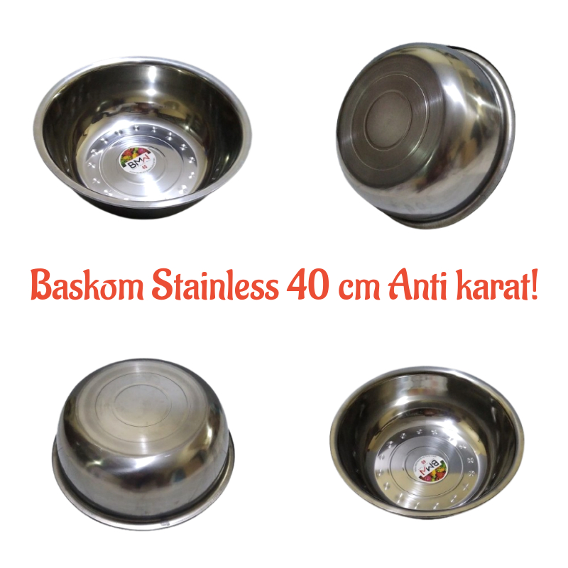 BASKOM STAINLESS UKURAN 40 CM
