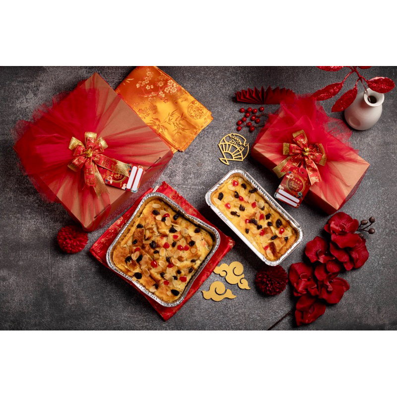 

hampers imlek bread butter pudding / hampers imlek spaghetti brulee