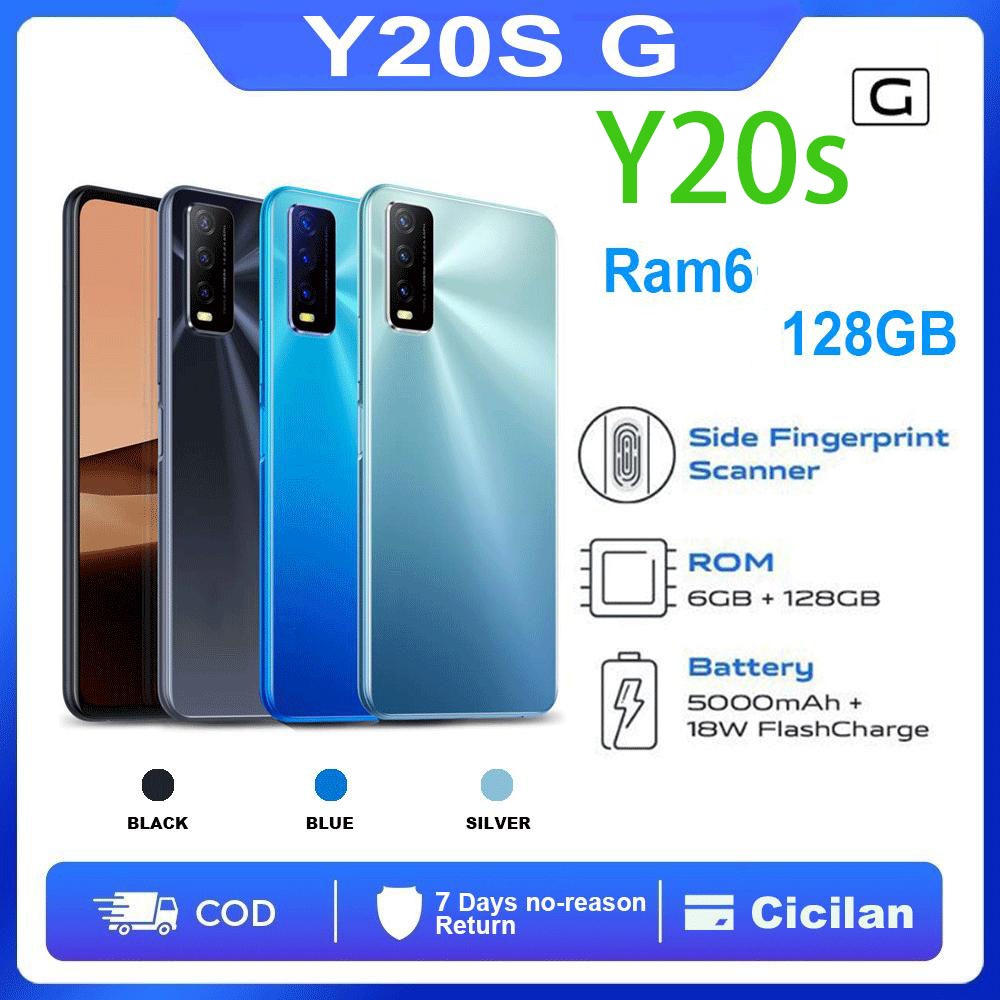 Hp Y20s G Ram6/128GB 6.5-inch Smartphone Handphone