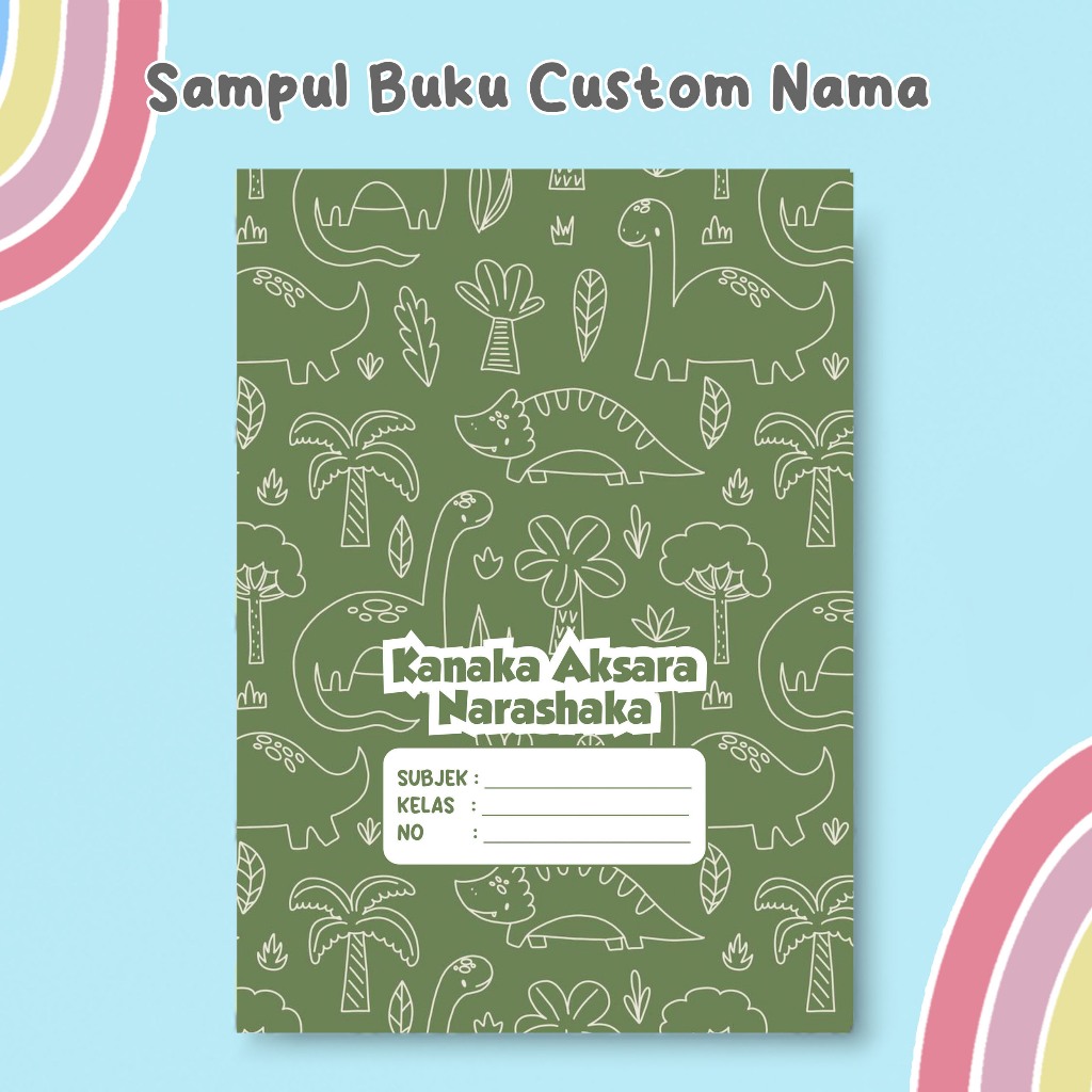 

SAMPUL BUKU SATU LEMBAR CUSTOM NAMA UNTUK SEKOLAH TK SD