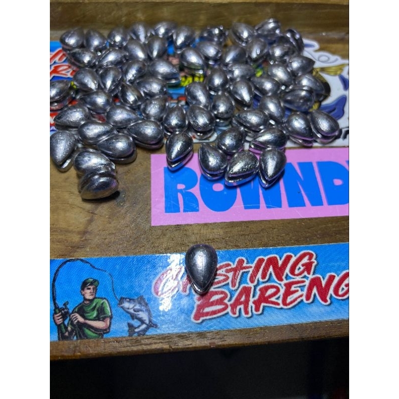 timah pemberat soft frog model oval 3,6 gram