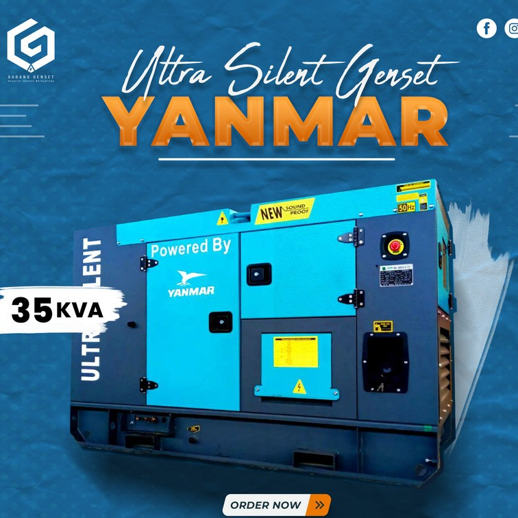 Genset Silent | 35 KVA | Genset Diesel Yanmar Ultra Silent