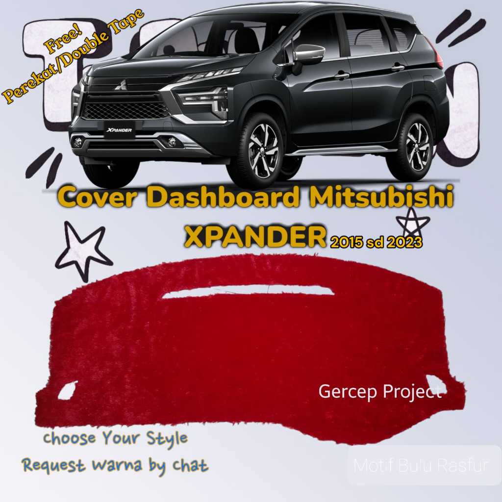 Cover Dashboard XPANDER Mitsubishi Bulu Rasfur Interior Dasbor Aksesoris