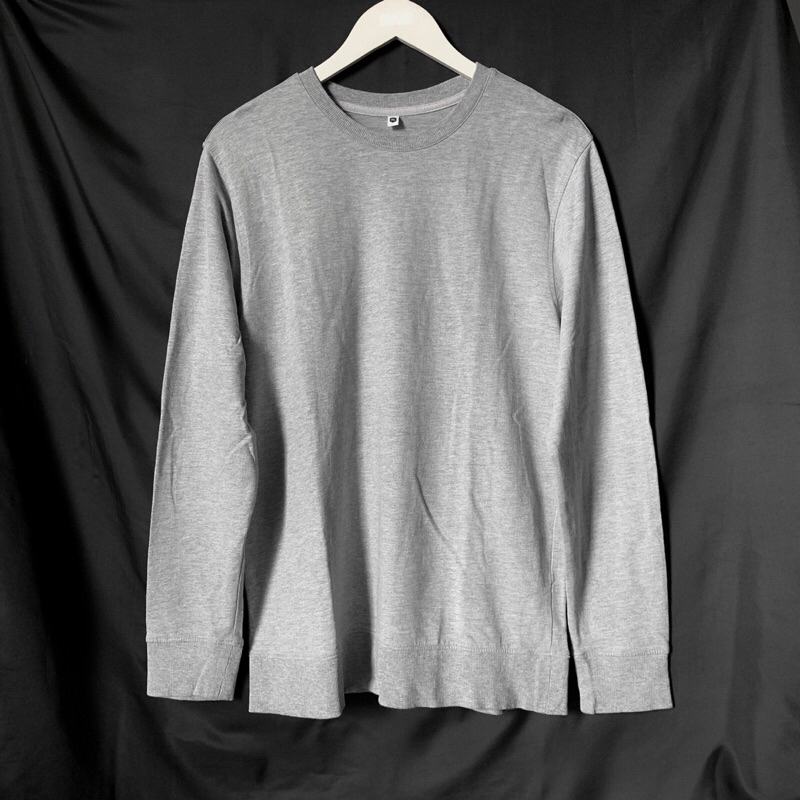 CREWNECK POLOS - PRELOVED CREWNECK ABU-ABU CASUAL - BAJU POLOS SECOND