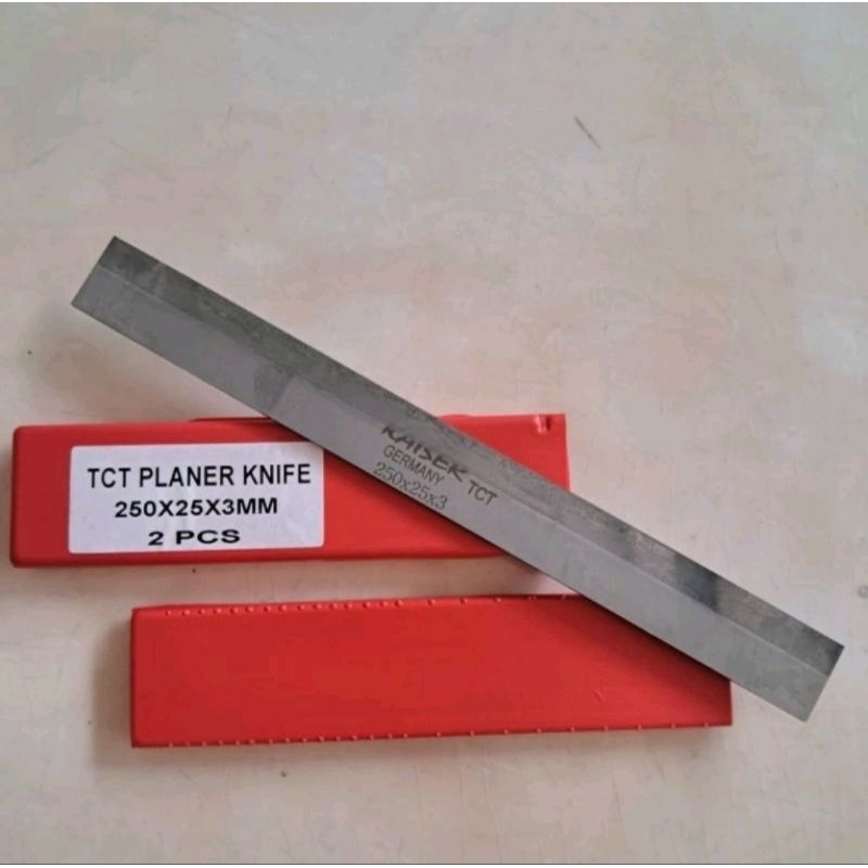 Kaiser Original Pisau Planer Knife TCT 250x25x30 mm Mata Pisau Serut Planer Ketam Kayu 25 Cm