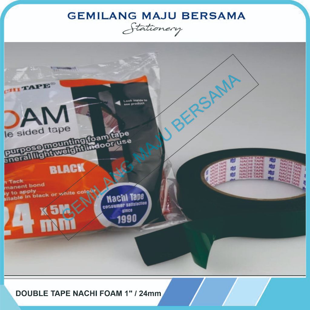 

Isolasi Double Tape Nachi Foam / spon 1" (24mm) x 5m