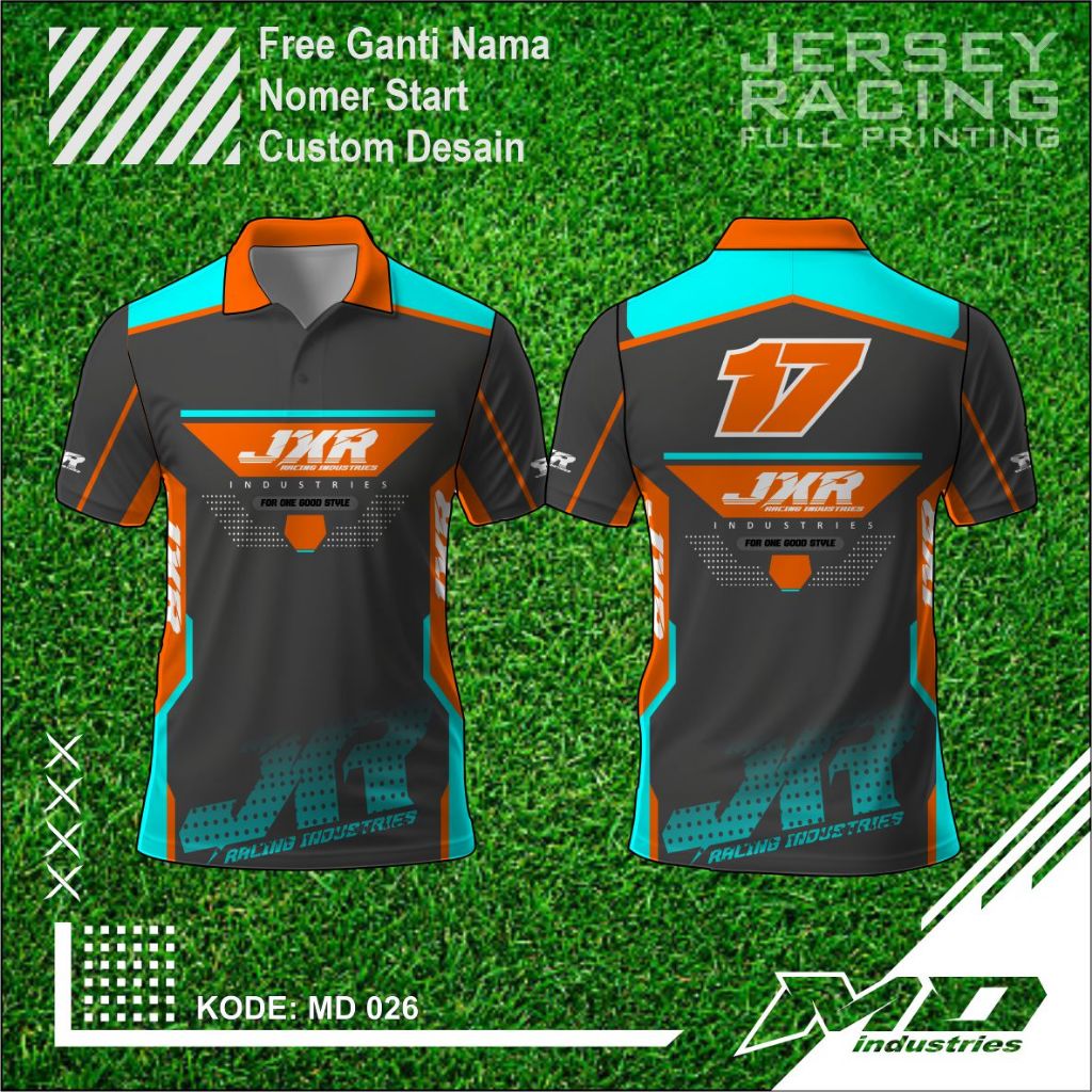 Jersey Balap Desain Keren - Baju Balap Racing Printing - Minimalis