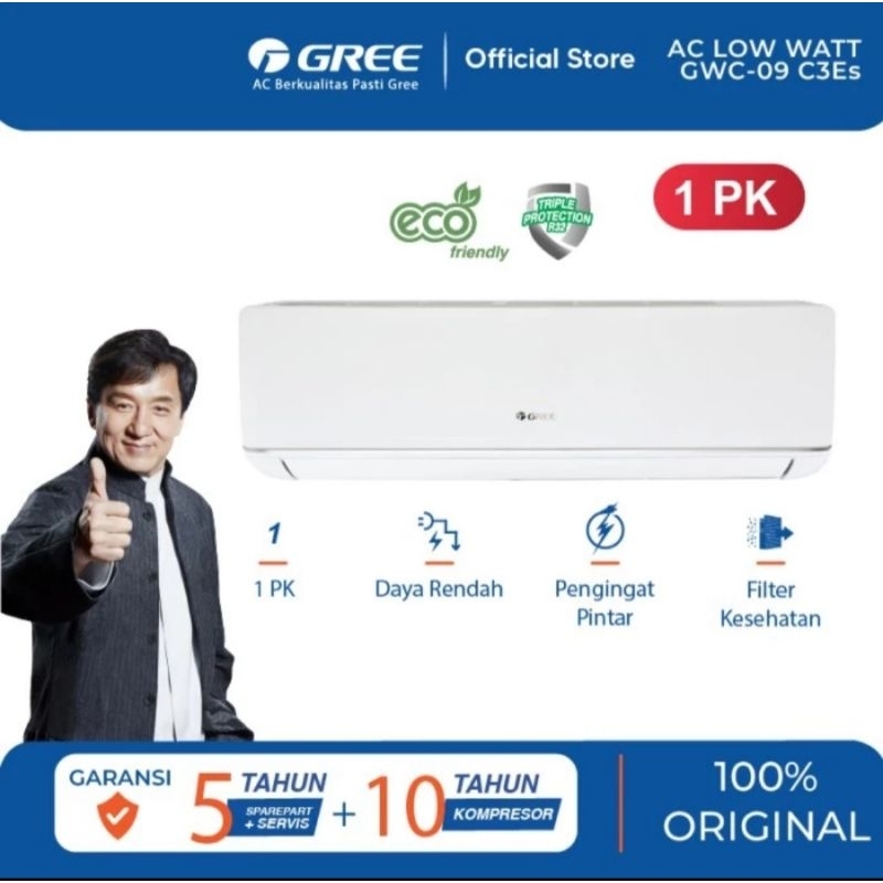 AC GREE 1 PK LOWWATT SERIES GWC-09C3E AC GREE 1PK LOW WATT