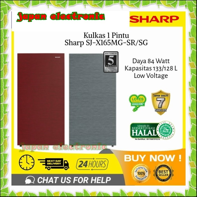 Kulkas Sharp 1 pintu SJ-X165M-SR/SG murah promo garansi resmi original