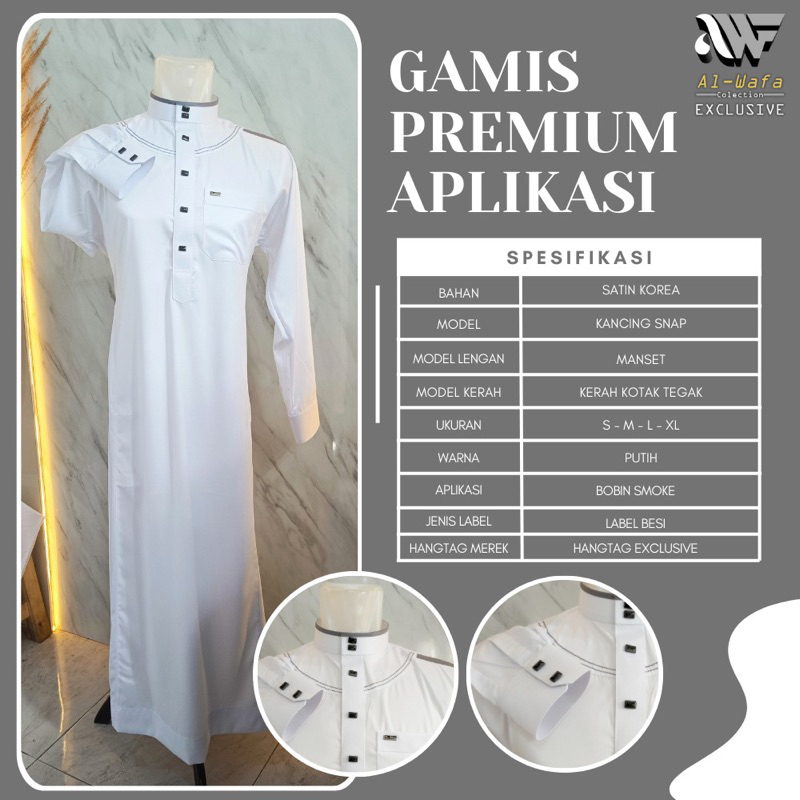 gamis al wafa bahan satin korea megkilat