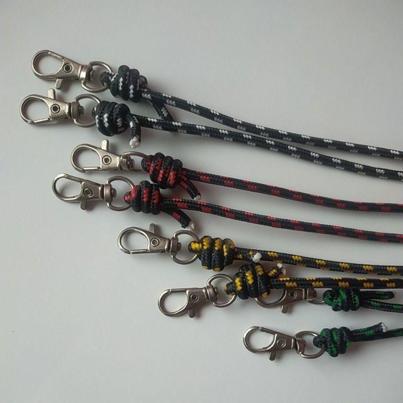 Strap masker Kalung masker Konektor masker tali prusik kait besi