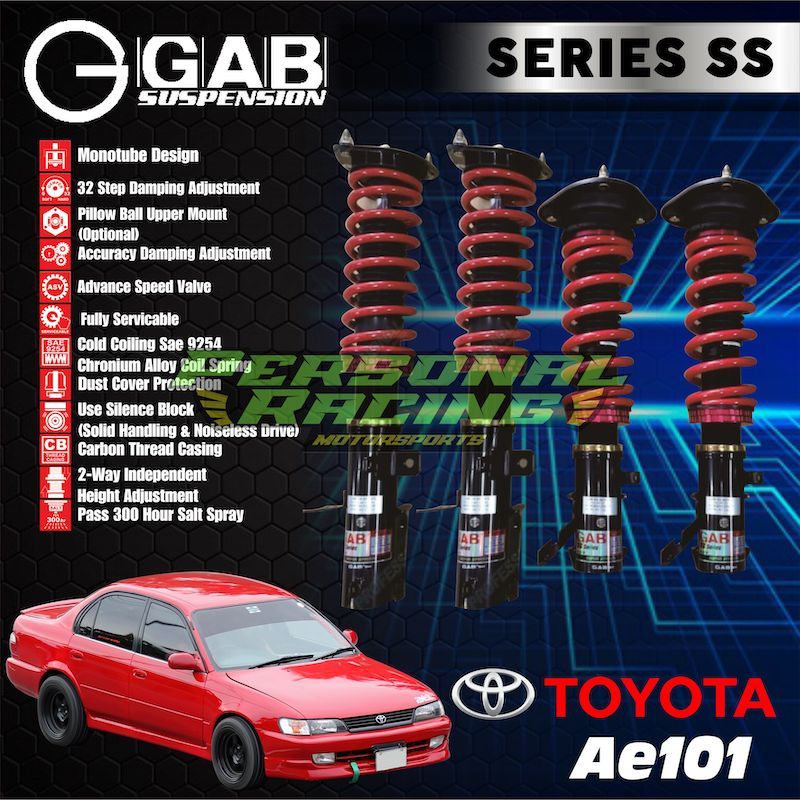 Suspensi per Shockbecker Coilover GAB SS GreatCorolla AE101 AE111 AE92
