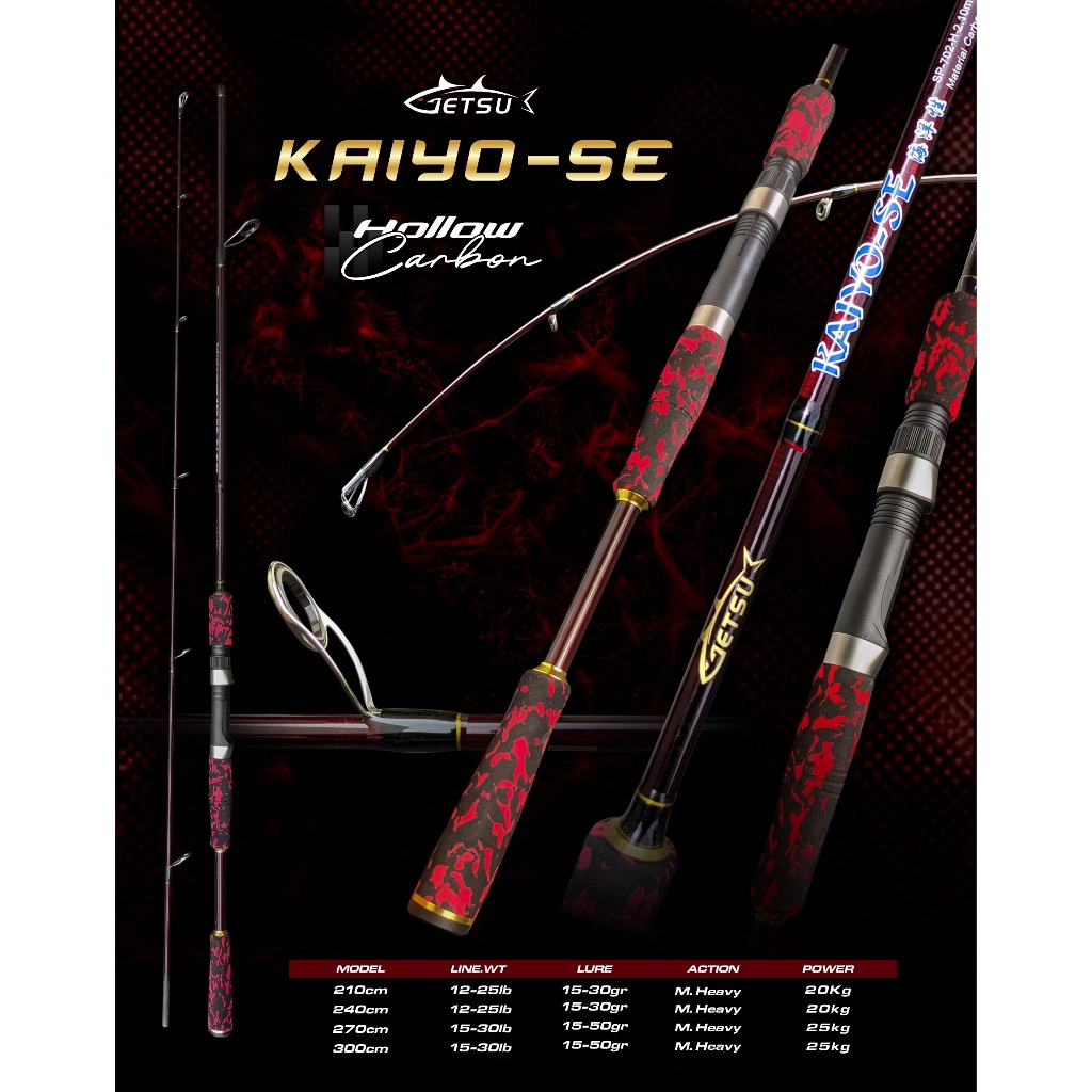 Joran Getsu KAIYO SE dan PRO Carbon Hollow Popping 210 240 270 300