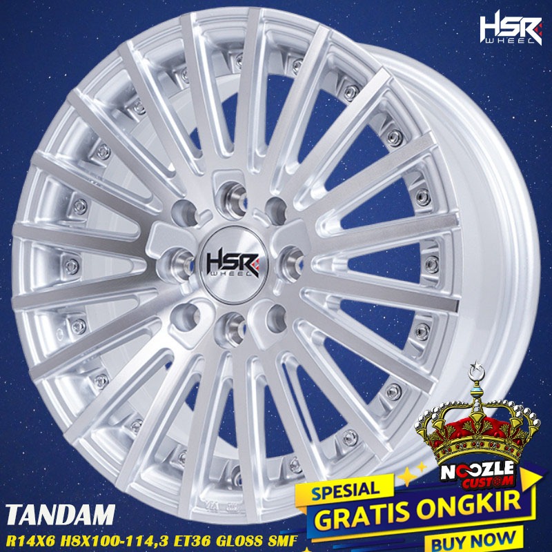 Velg Mobil HSR Ring 14 Lubang 4 Pelek Racing HSR Terbaru Pelek Racing R14