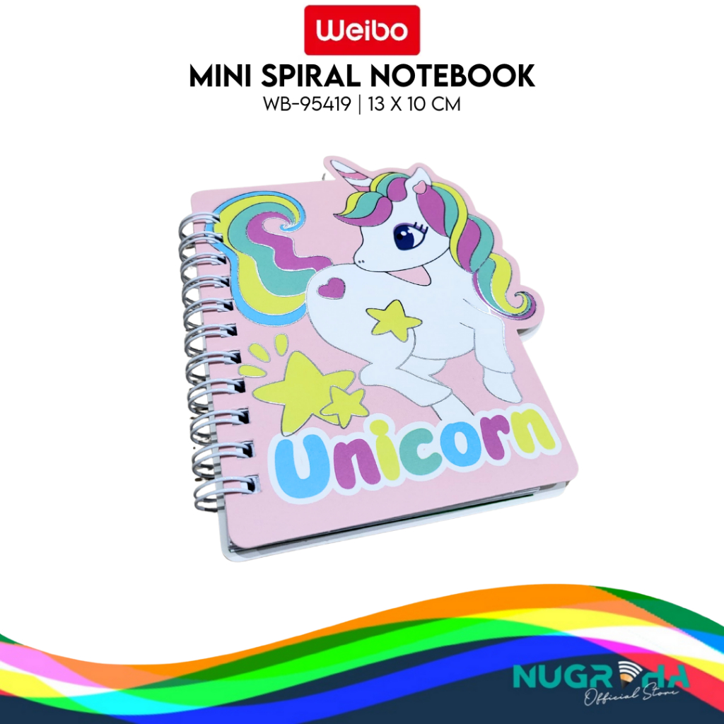 Buku Catatan Notes Mini Weibo 95419 Unicorn Lucu Anak