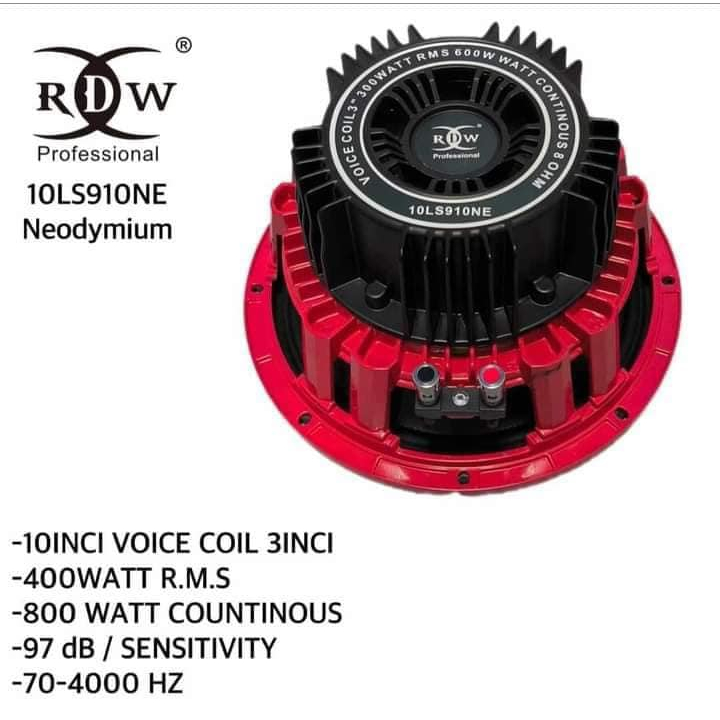SPEAKER RDW 10LS910NE 10 INCH ORIGINAL RDW