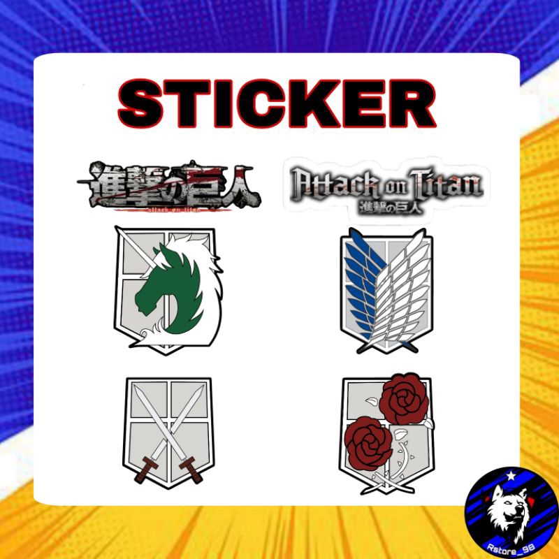 

(BEST QUALITY) STICKER STIKER ANIME ATTACK ON TITAN SHINGEKI NO KYOJIN