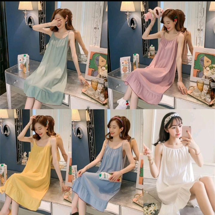 {Comfort Cloth} Daster Import Korea Daster MURAH Tali Satu Baju Tidur