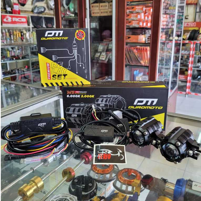 Lampu DUROMOTO M3 50 watt Set Isi 2 dan Relay V2 Duromoto Original