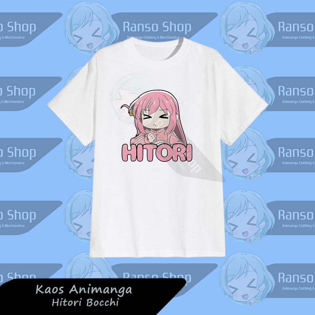 Ranso Kaos Bocchi The Rock Hitori / T-Shirt Baju Kessoku Band Hitori Bocchi / Kaos Hitori Bocchi Cas