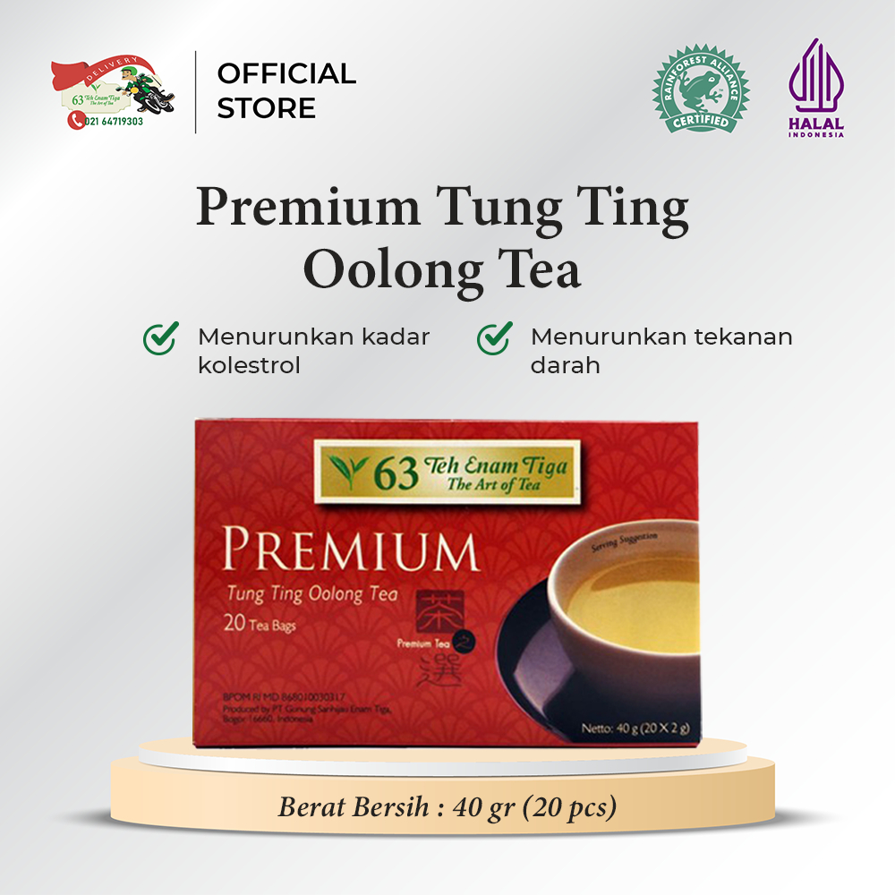 

Teh 63 Premium Tung Ting Oolong Tea Bag