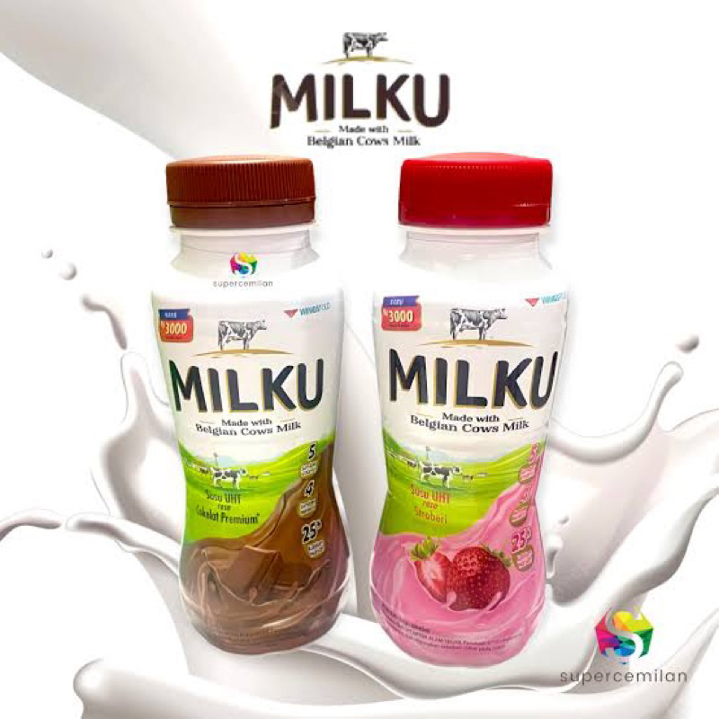 

Susu UHT Milku Kemasan Botol 200 ml 1 pack Isi 12 pcs | susu anak | susu milkku | susu murah | susu sapi segar | hampers ultah | bingkisan