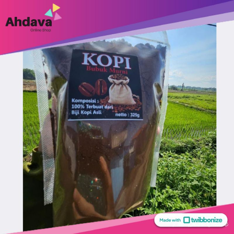 

Kopi Bubuk Murni Biji Kopi Asli Berat 325 Gram