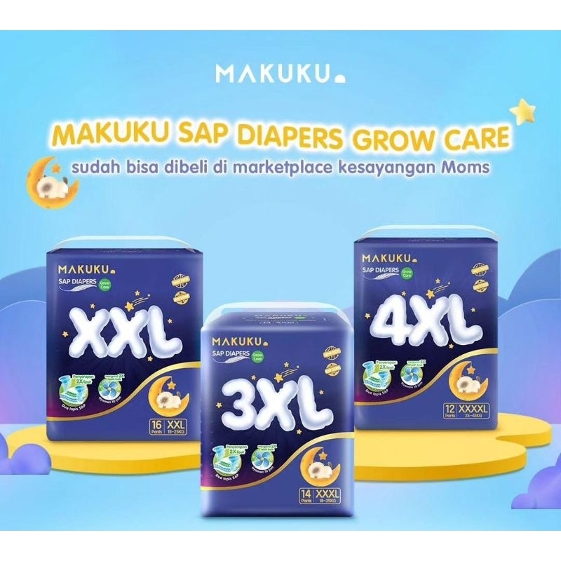 MAKUKU DIAPERS GROW CARE PANTS XXL/3XL/4XL