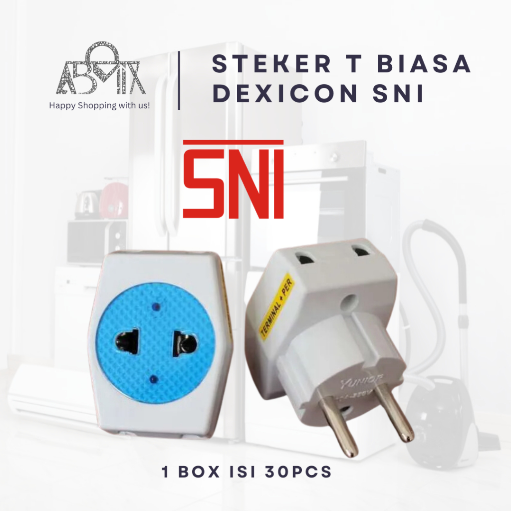 STEKER T MULTI 3 LUBANG COLOKAN LISTRIK KAKI 3 PREMIUM DEXICON / STOPKONTAK T