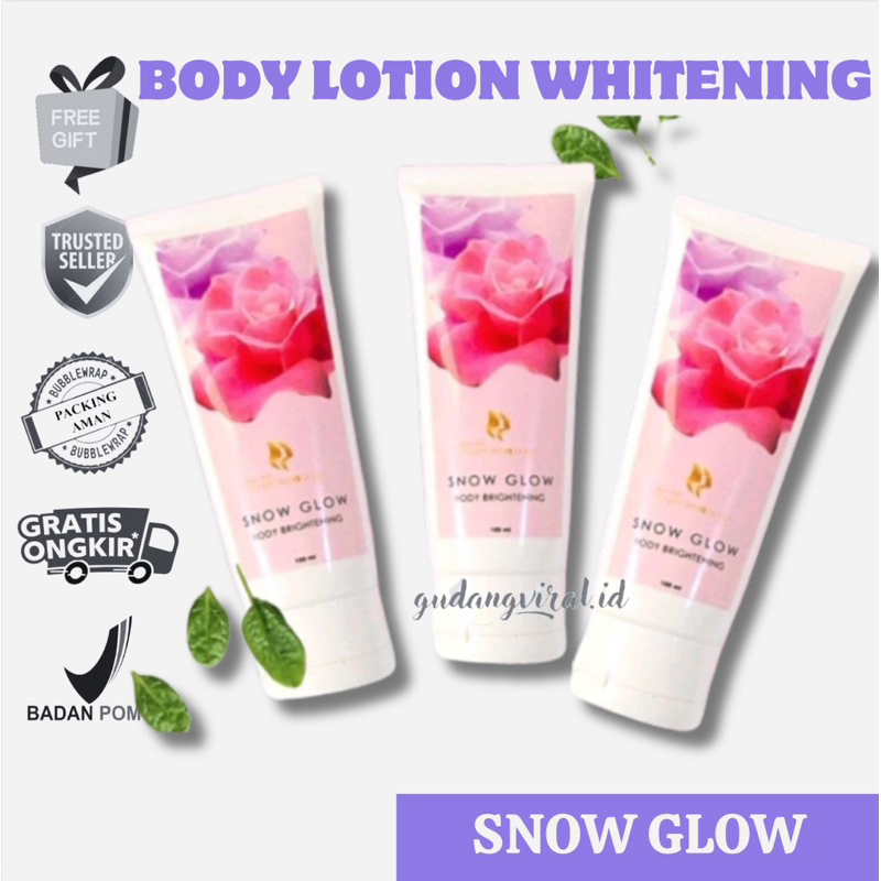 ❤️GV❤️ SNOW GLOW BRIGHTENING BODY LOTION / LOTION SNOW GLOW HANDBODY PEMUTIH BADAN INSTAN TRIPLE SKI
