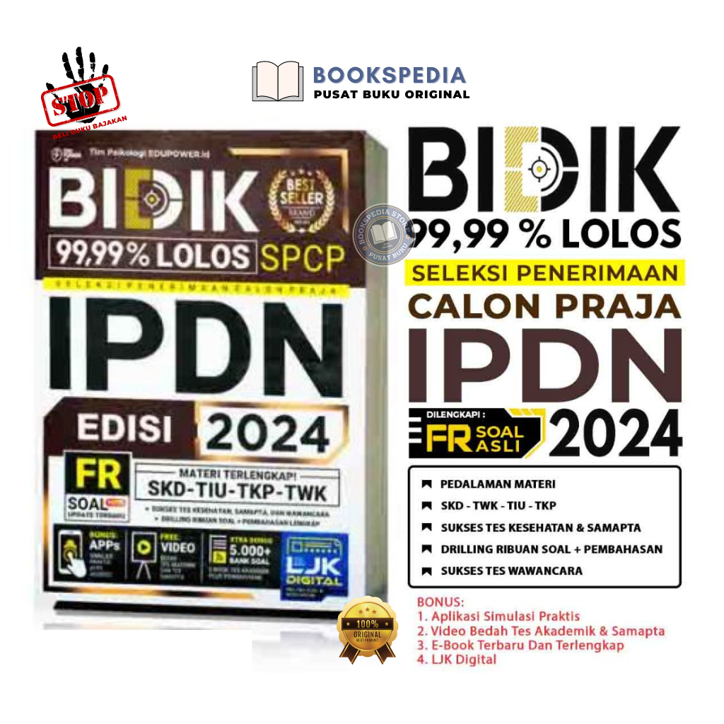 Buku Tes IPDN 2024 / BIDIK 99,99% LOLOS IPDN Edisi 2024