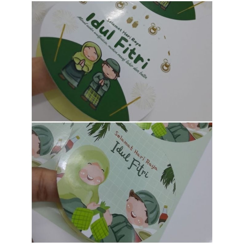 Satuan Hangtag Lebaran Stiker Lebaran Kartu ucapan lebaran Hangtag Idul Fitri Stiker Idul Fitri Kart