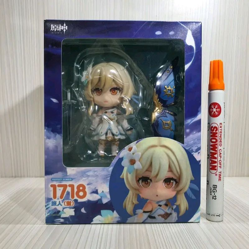 mainan action figurenendo nendoroid 1718 Traveler (Lumine) Genshin Impacttinggi sekitar 4 inch
bahan