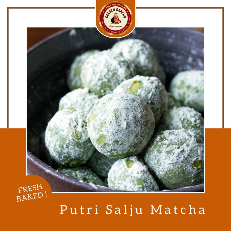 

Kue Kering Matcha Salju Kukis Putri Salju Greentea - 500 Gram